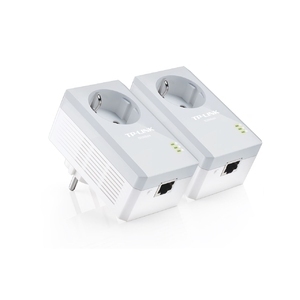 Cumpăra TP-LINK  TL-PA4010P Kit, AV500 Powerline Adapter Starter Kit with AC Passthrough, Compact Size, 500Mbps Powerline Datarate, 1 Lan Port, Power Socket, HomePlug AV, Green Powerline,  Plug and Play, Pair Button, Range 300 meters in house
