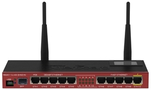 Cumpăra MikroTik RouterBOARD RB2011UiAS-2HnD-IN,  Wired Router, 5 Gigabit LAN ports, CPU 600MHz, RAM 128MB, 1U rackmount enclosure, PoE output, PoE in, RouterOS, License level 5