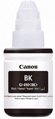 Cumpăra Ink Bottle Canon GI-490 Bk (0663C001), black, 135ml for PIXMA G1400/1410/G2410/G2411/G2415/G3410/G3411/G3415/G4411, 6000 p.