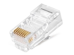 Купить RJ45 Modular Plug  LC-8P8C-001/50, Modular plug 8P8C for solid LAN cable, 30u" gold plated, 50 pcs/bag