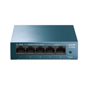 Купить TP-LINK LS105G  5-port Gigabit Switch, 5 10/100/1000M RJ45 ports, steel case, LiteWave, Green Technology