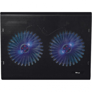 Cumpăra Trust  Azul, Notebook Cooling Pad up to 17.3”, 2x125 mm silent cooling fans illuminated by 4 blue LED lights, Black