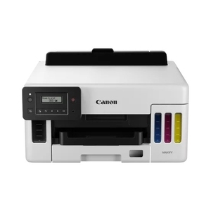 Cumpăra Printer CISS Canon MAXIFY GX5040 White, Color Printer/Duplex/LAN/Wi-Fi, A4, Print 4800x1200dpi_2pl, ESAT 24/15.5 ipm, LCD display, Tray 350 sheet, 64–275 g/m2, 4 ink tanks GI-46B (6000p./9000p. eco mode), GI-46Y/C/M (14000p./ 21000p. eco mode), MC-G01 Service.